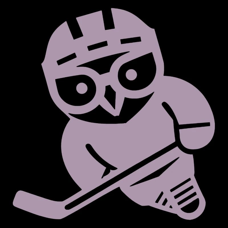 Eishockey Eule Silhouette Schneeeule Spieler