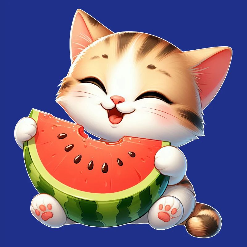 Melon Chat Pastèque Drôle Fruité