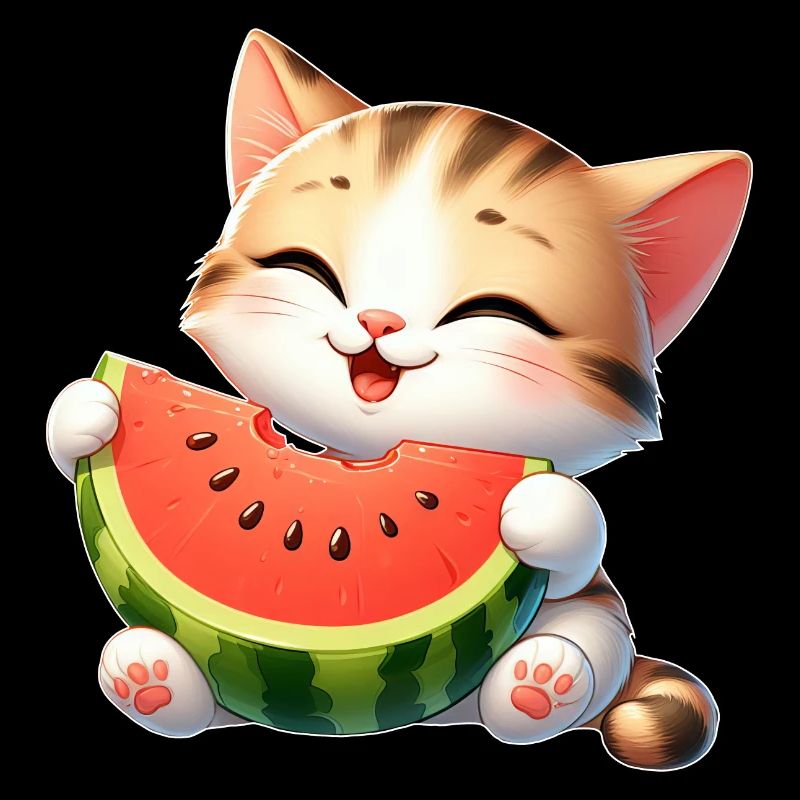 Melon Chat Pastèque Drôle Fruité