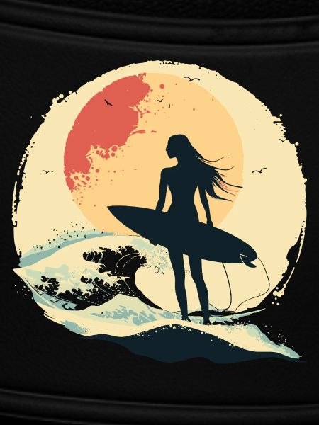 Surfing Frau