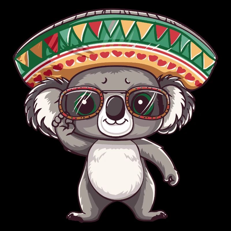 Koala Comic Funny Sombrero