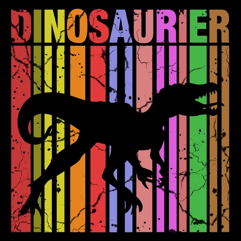Dinosaurier Silhouette mit Farbdetails