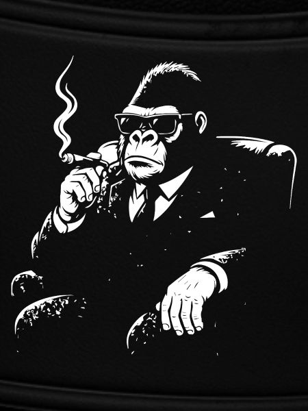 Noir Monkey In Suit Rauchen