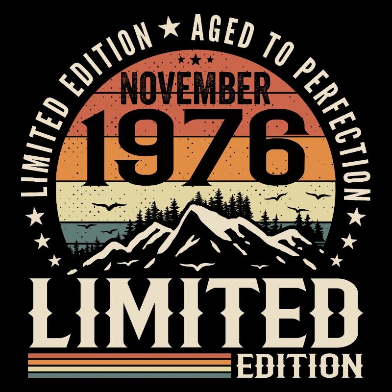 November 1976 Einzigartiger Retro-Geburtstag