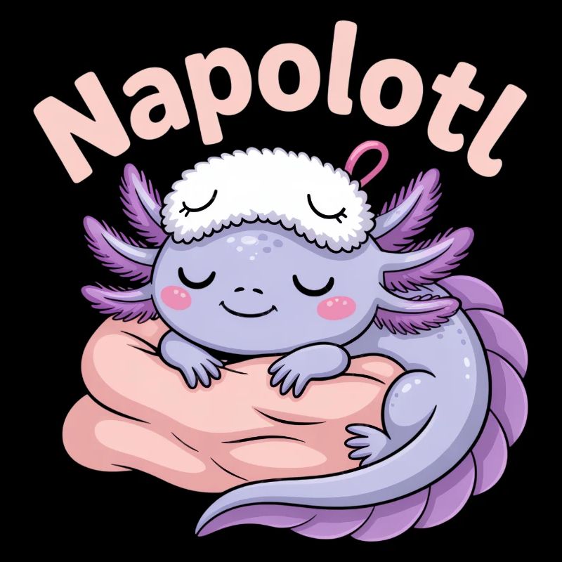 Napolotl Sleeping Axolotl Kawaii
