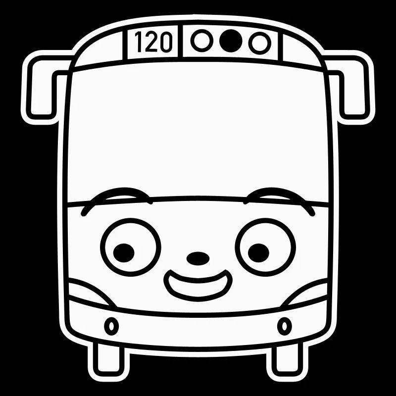 Kleiner Bus Cartoon – Comic Schulbus Reise Spaß