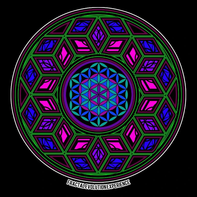 Expérience d’évolution fractale Kaléidoscope Mandala