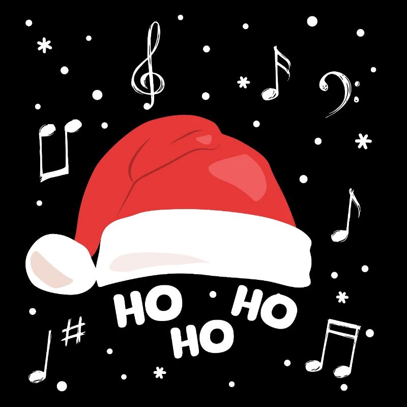 Musical Christmas Hat with Music Notes