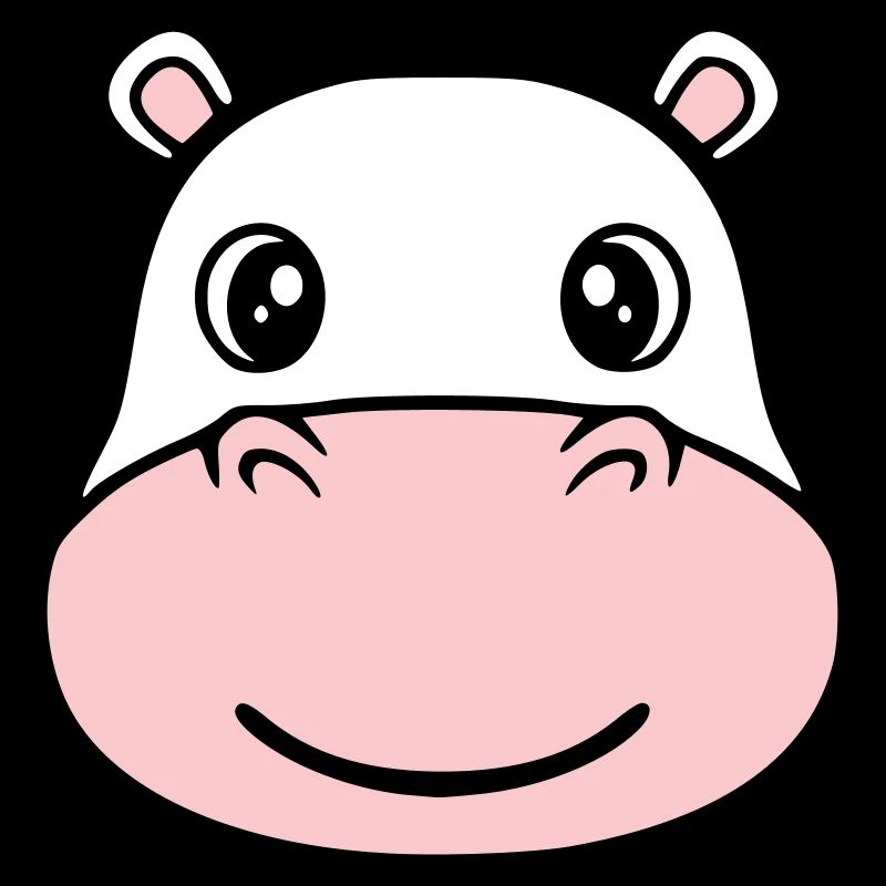 Hippopotamus Head Face Mask Smile