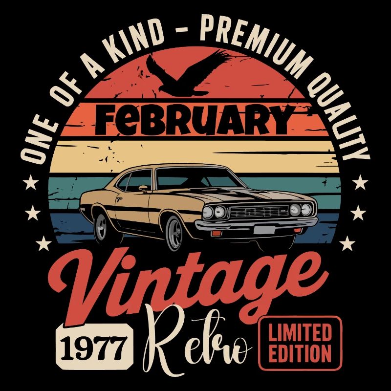 Vintage Retro Anniversary Gift from February 1977