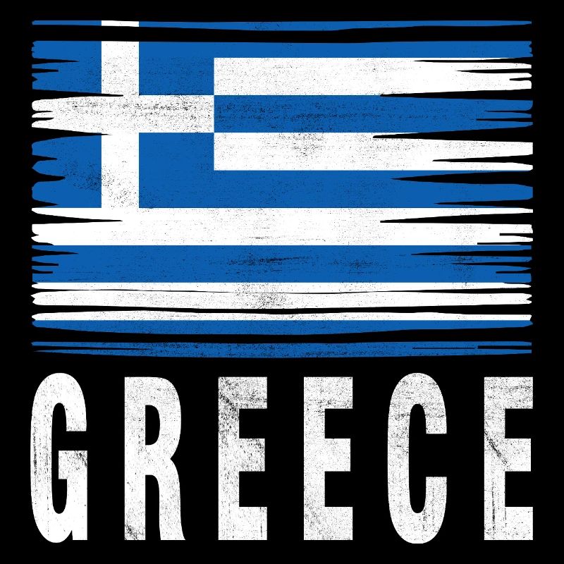 Brushstroke Flag Greece