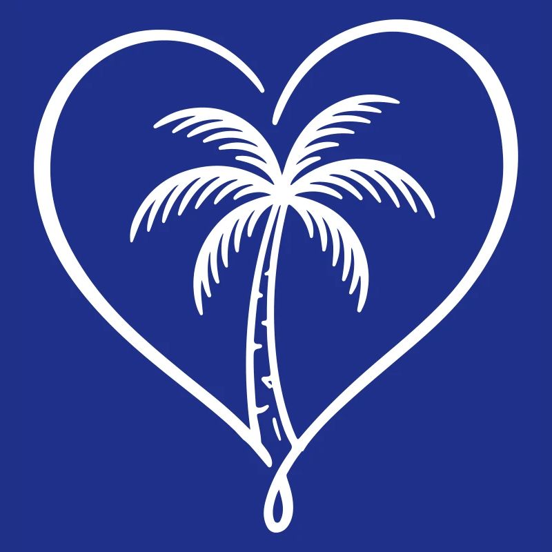 Vacances d’amour du cœur de Palm Tree