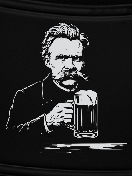 Friedrich Nietzsche drinking Beer