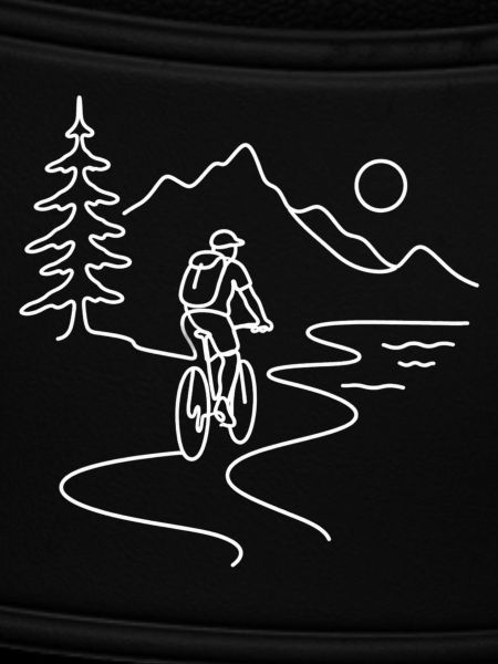 Cyclist in mountains