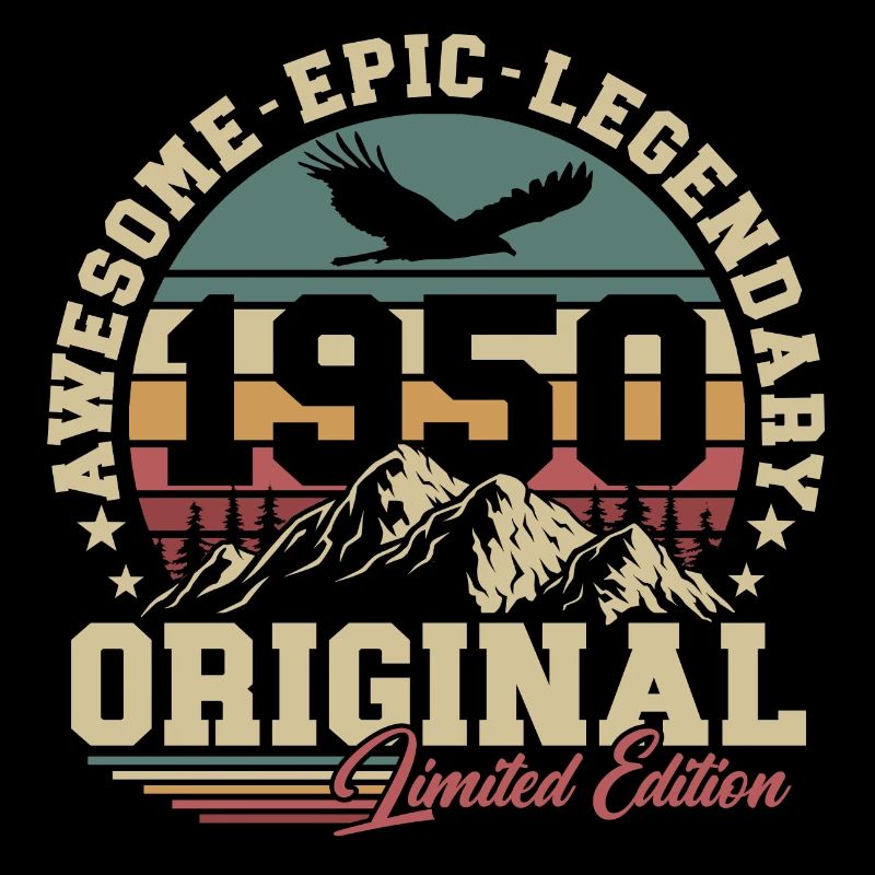 Original 1950 Jahrgang Geburtstag Geschenk Retro