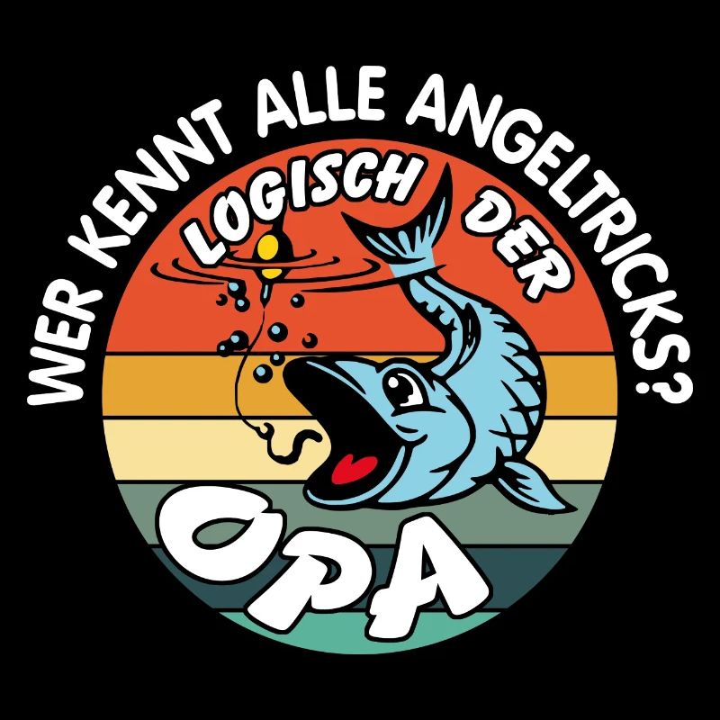 Opa mit Opa. Opa kennt alle Angeltricks