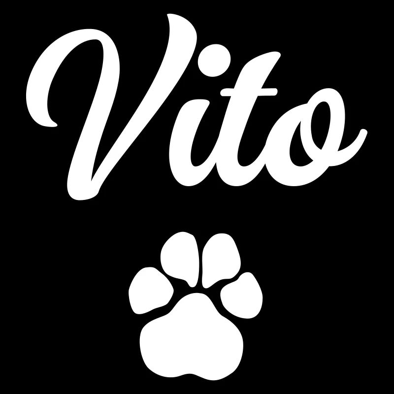 Dog name VITO with paw