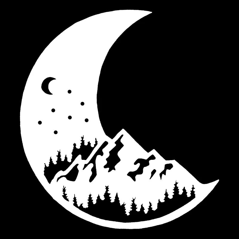 The moon and the white mountain
