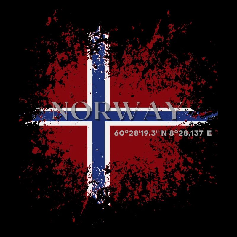 Drapeau de la Norvège grunge