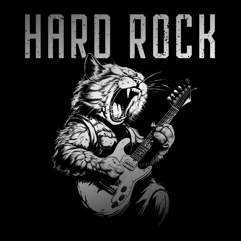 Hard rocking cat