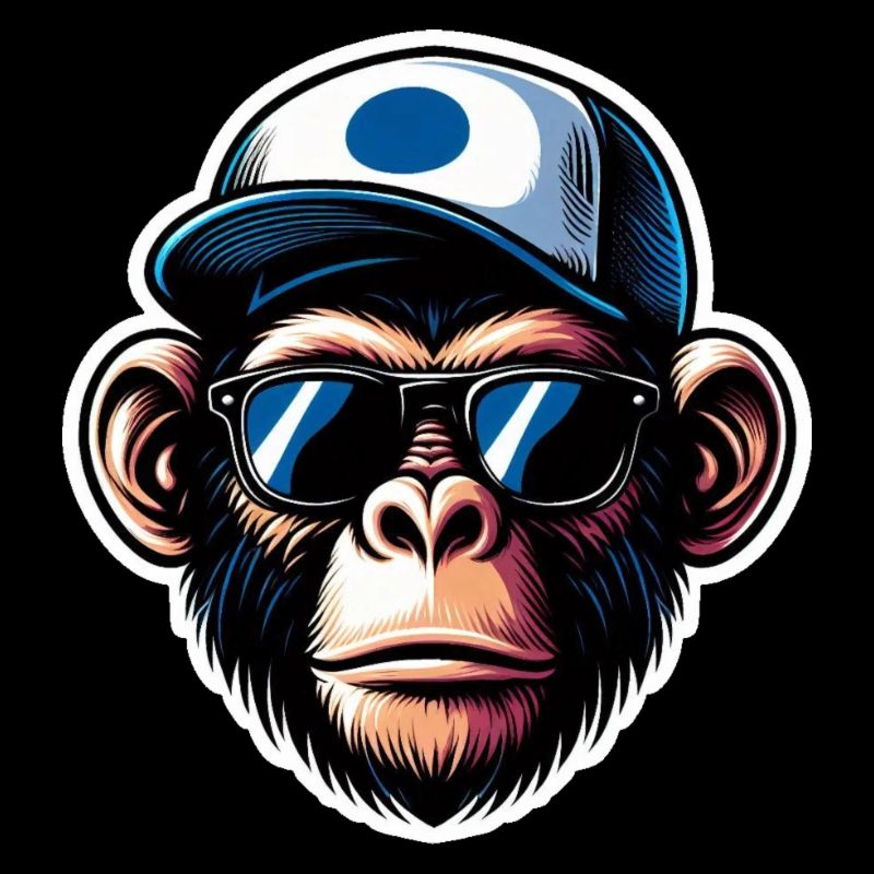Affe Brille Cap