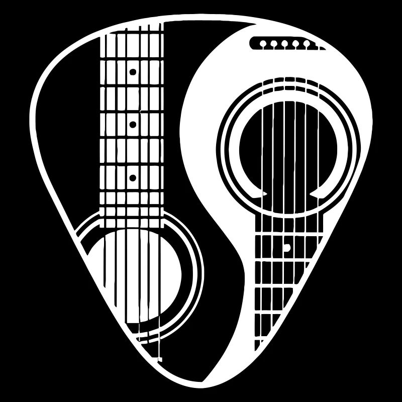 Yin Yang Gitarren-Plektrum-Kunst