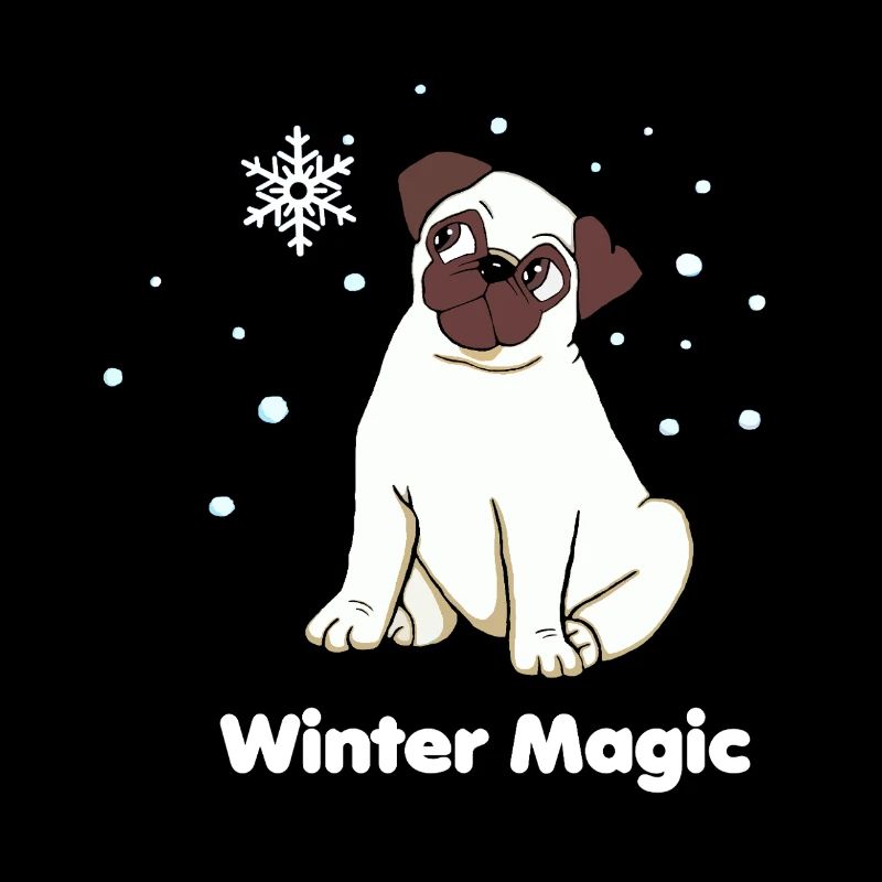 Winterzauber Mops