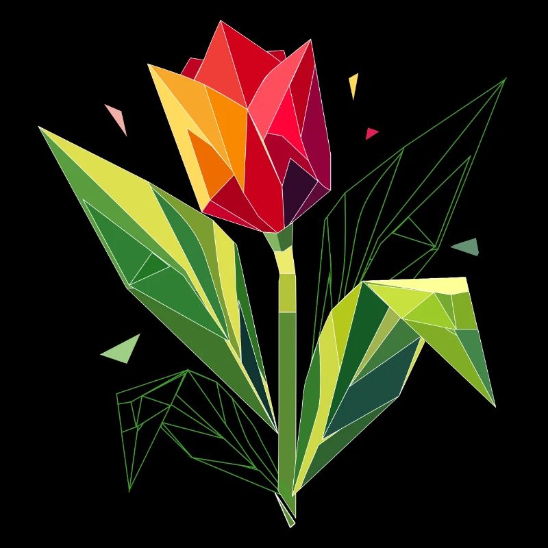 Geometric tulip – elegance in polygons
