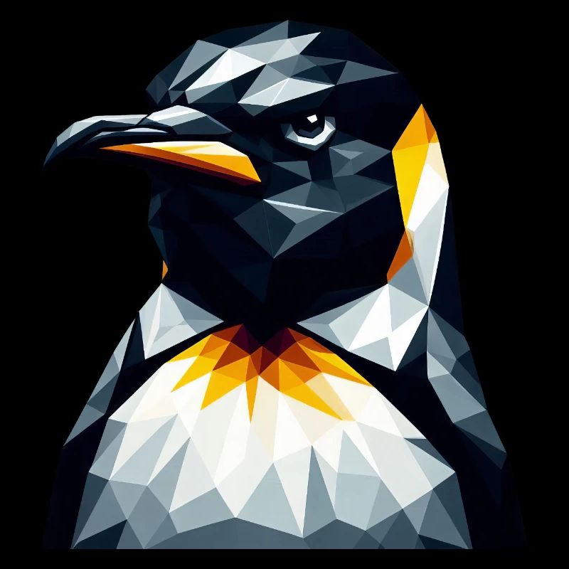 pingouin géométrique polygone math art