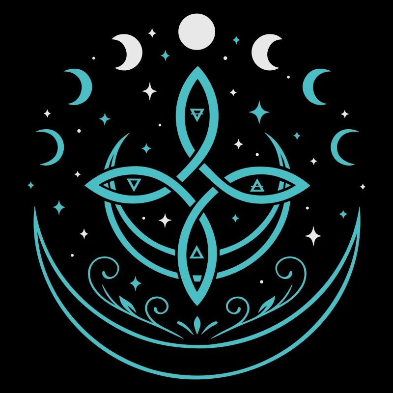Moon Phases & Elements - Spiritual Symbol