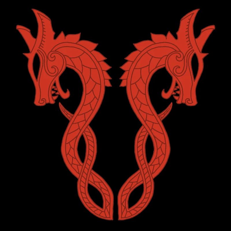 Red two-headed dragon