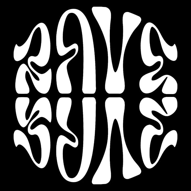 Conception typographique de musique rave