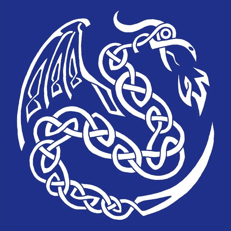 White Celtic Dragon