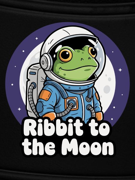 Frog Astronaut Moon Flight