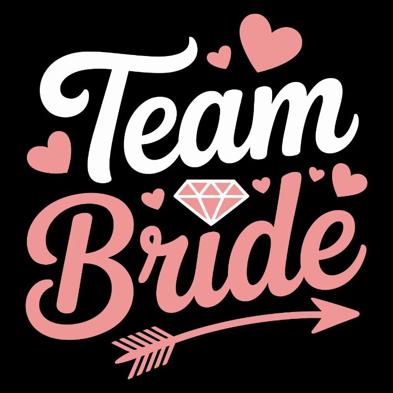 Team Bride Bridal Shower Heart Diamond