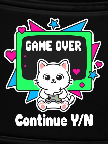 Retro Katzen Controller Game Over