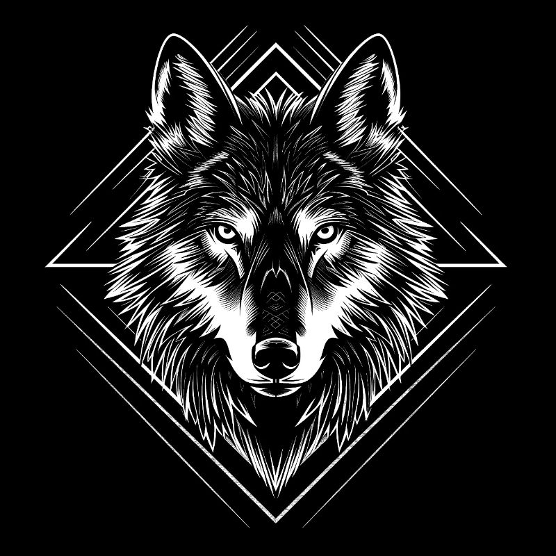 Minimalist Wolf in Modern Bold Graphic Style