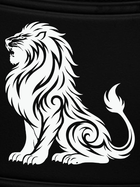Tribal Lion Silhouette