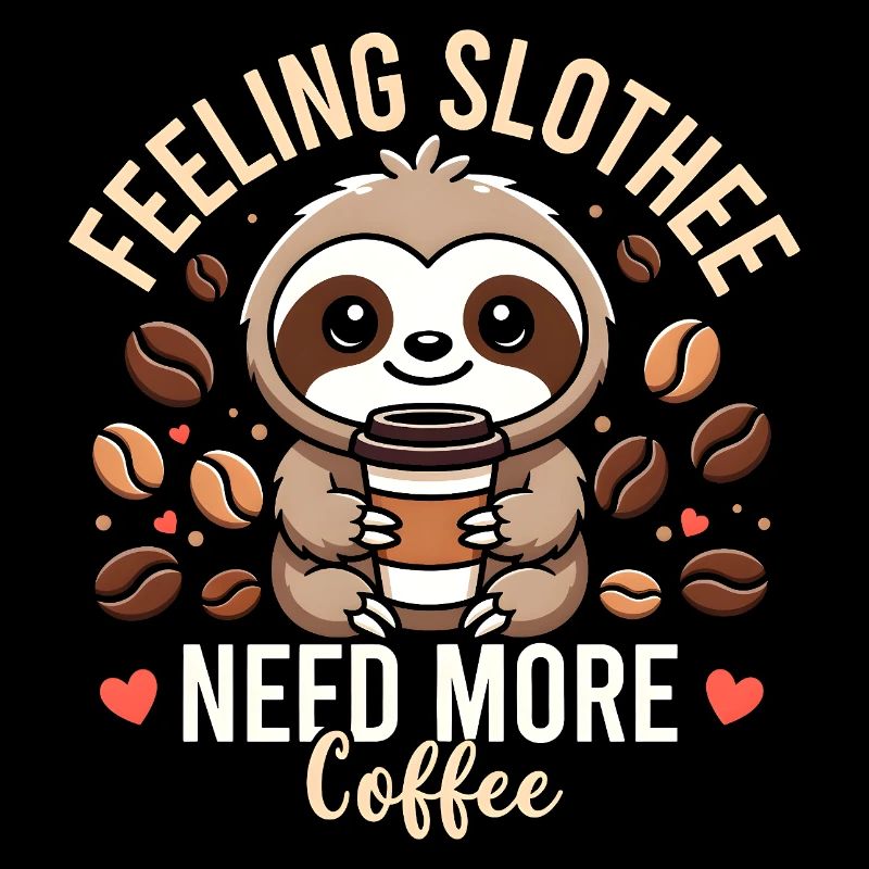 Feeling Slothee Need More Coffee Sloth 