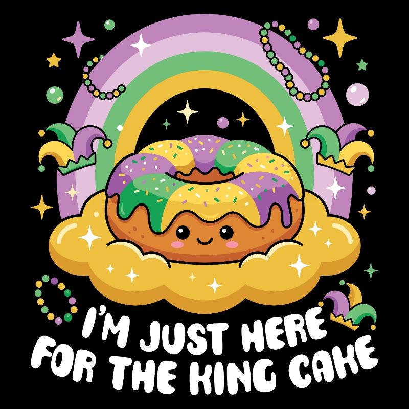 King Cake Mardi Gras Kawaii