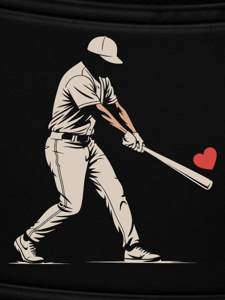 Silhouette Batter Baseball Valentines