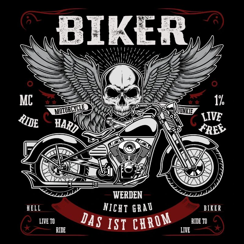 Bikers don't go gray - That's chrome