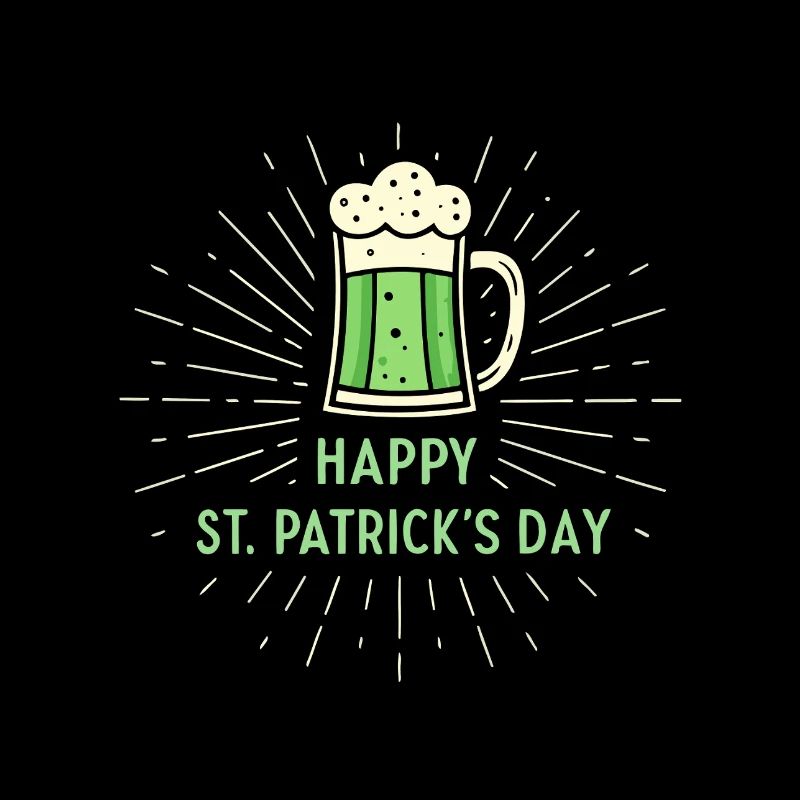 StPatrick Green Glass