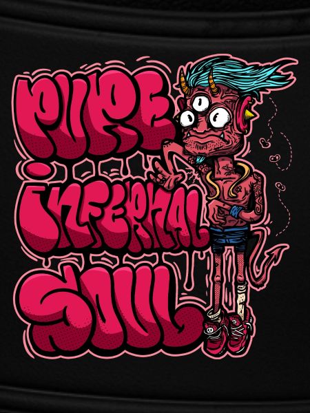 Neon Pink Graffiti Monster