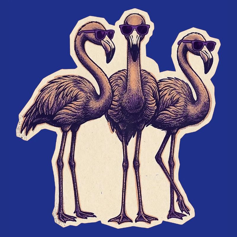 Flamingos Mit Sonnenbrille