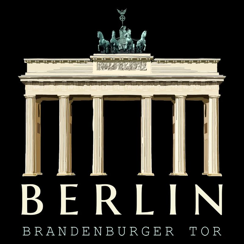 Berlin, hand drawing Brandenburg Gate