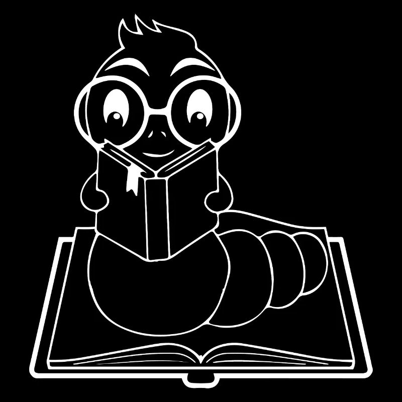 Silhouette de nerd de lecteur minimaliste