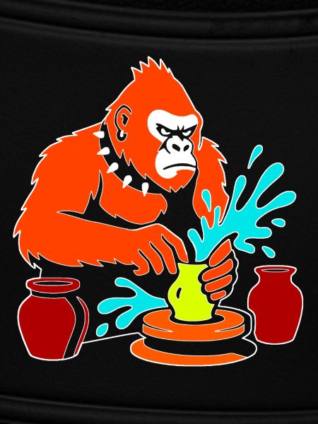 Pottery Gorilla – lustiger Keramikkünstler Tondrehscheibe