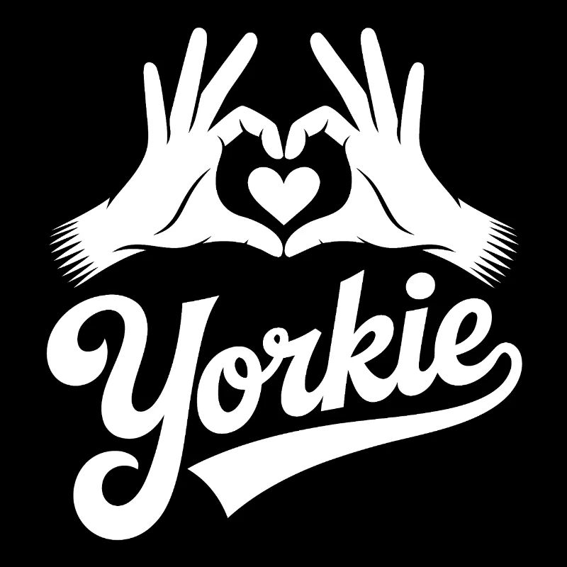 Logo de la main en forme de cœur Yorkie