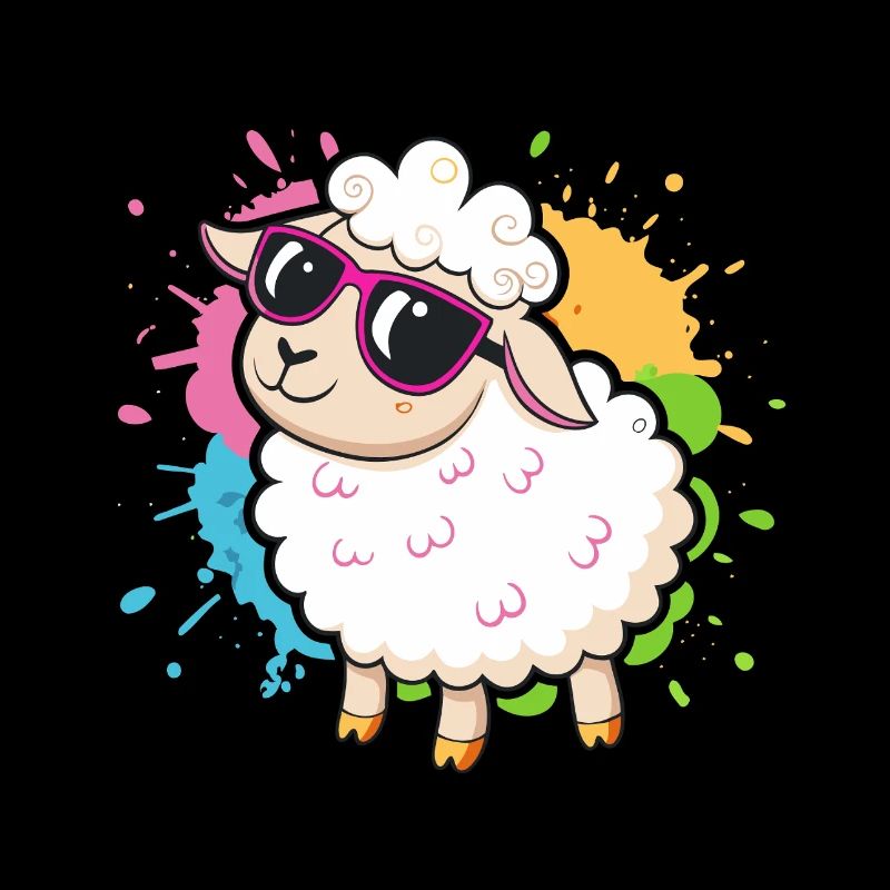 Bunte Schaf-Chic-Brillen
